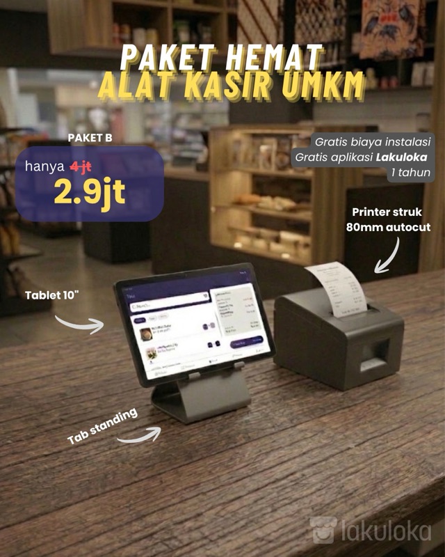 Paket B — Tablet 10 + Printer + Tab Standing